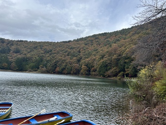 四尾連湖の紅葉