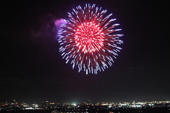 摩利支天祭の花火