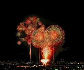 神明の花火_スターマイン