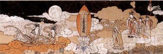紙本淡彩釈迦涅槃図
