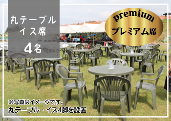 丸テーブルイス席